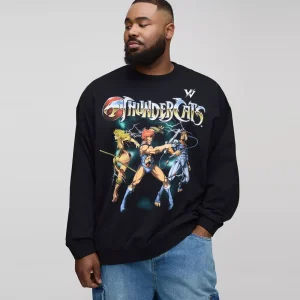 Plus Regular Fit Thundercats Print Sweater