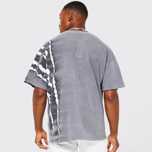 Oversized Bleach Tie Dye Graphic T-shirt