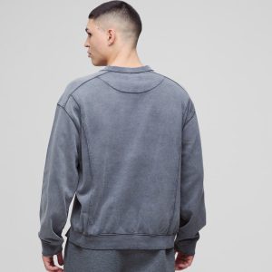 Oversized Boxy Seam Wash Sweatshirt