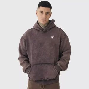 Oversized Boxy Acid Wash Hoodie