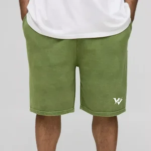 Plus Loose Fit Acid Wash Jersey Shorts