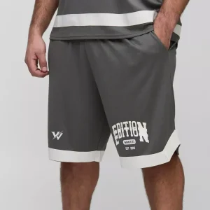 Plus Varsity Mesh Basketball Loose Fit Shorts